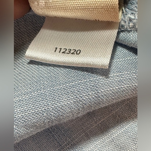 Soft Surroundings Revelle Chambray Button Front Tunic Pleated Top, Size Medium - Picture 10 of 13